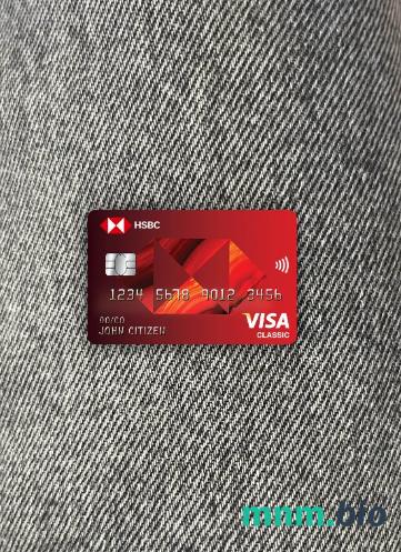 France HSBC bank visa classic card wygląd fotograficzny skan PSD + zdjęcie